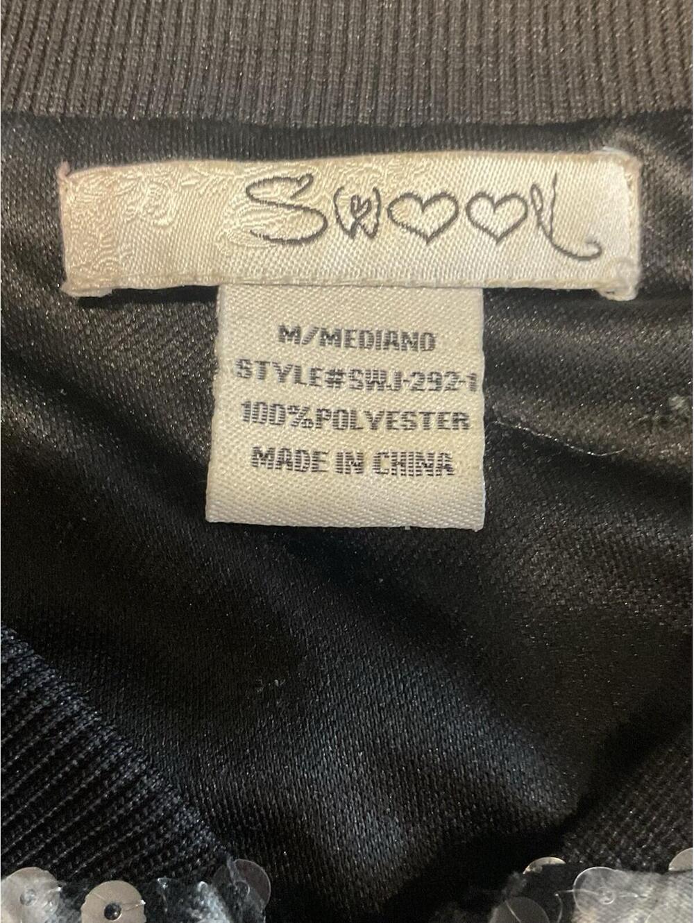 Swooh Womens zip up Sequin Animal Print Jacket Size M - Picture 6 of 6